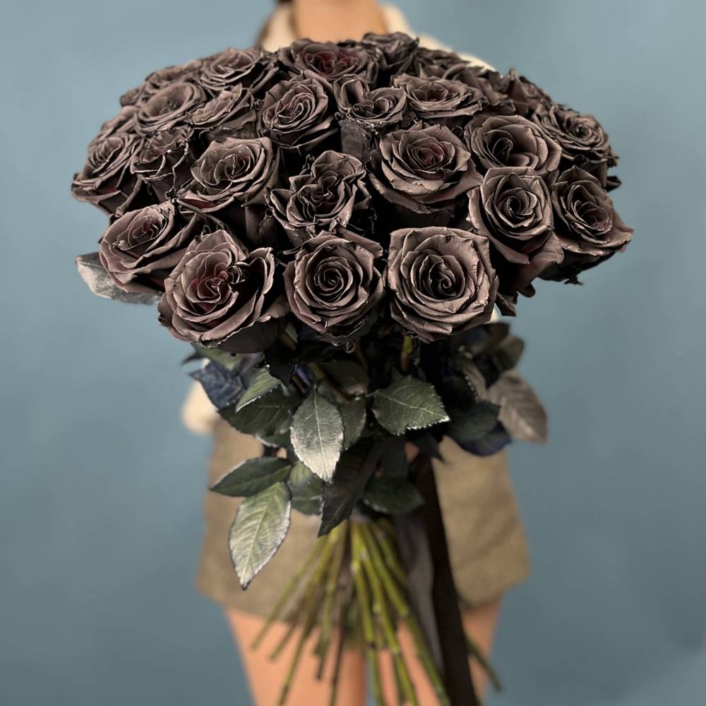 Букет из 35 черных роз Эквадор