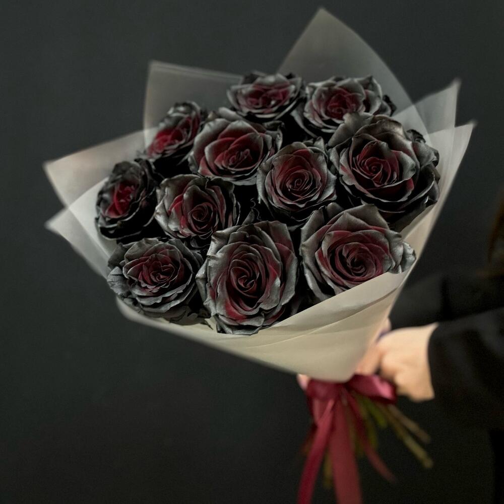 Букет из 11 чёрных роз Эквадор