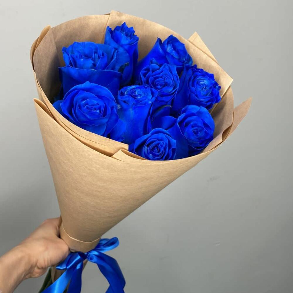 9 синих роз Эквадор