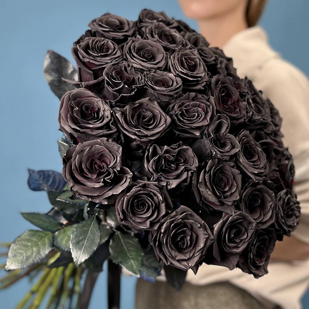 Букет из 35 черных роз Эквадор