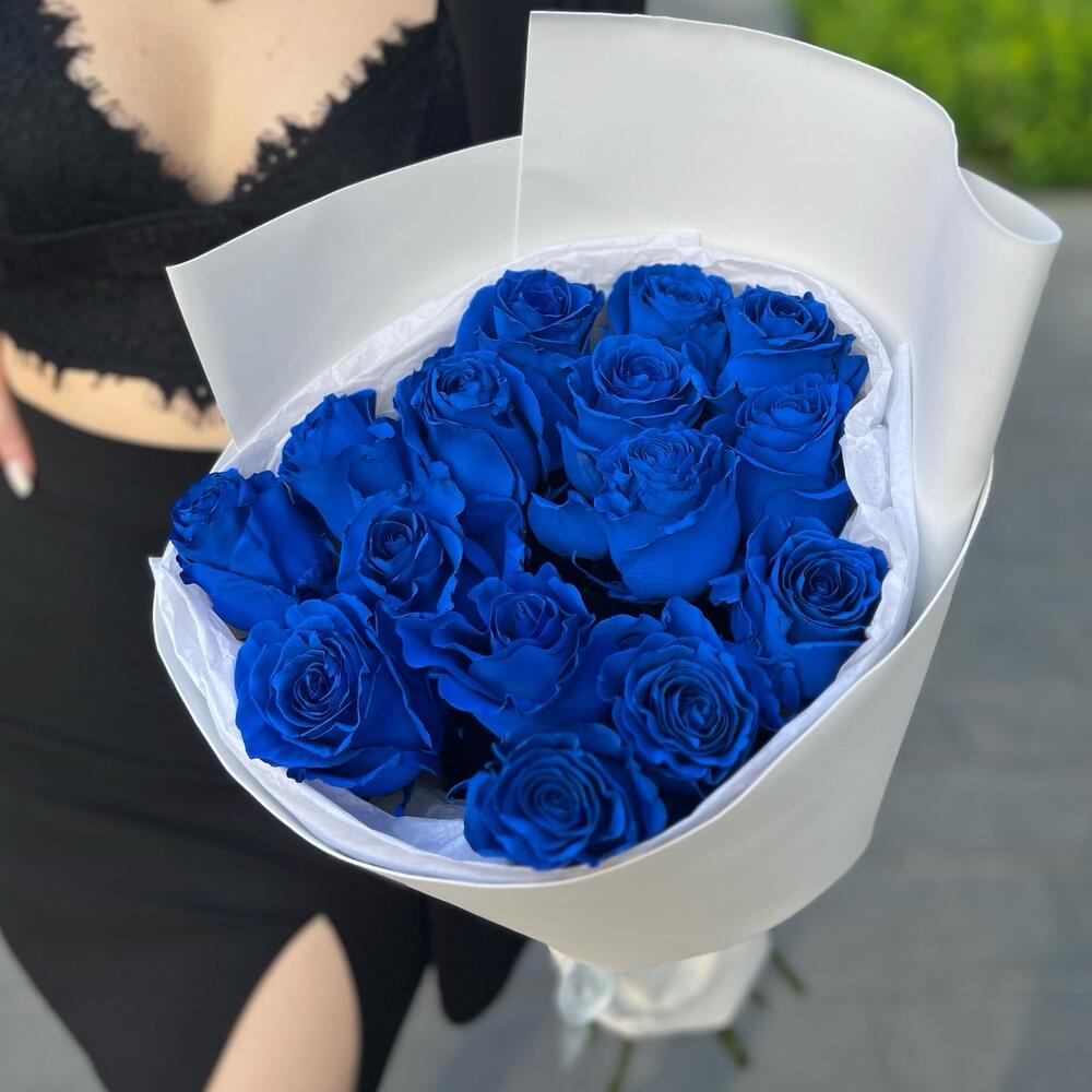 15 синих роз Эквадор