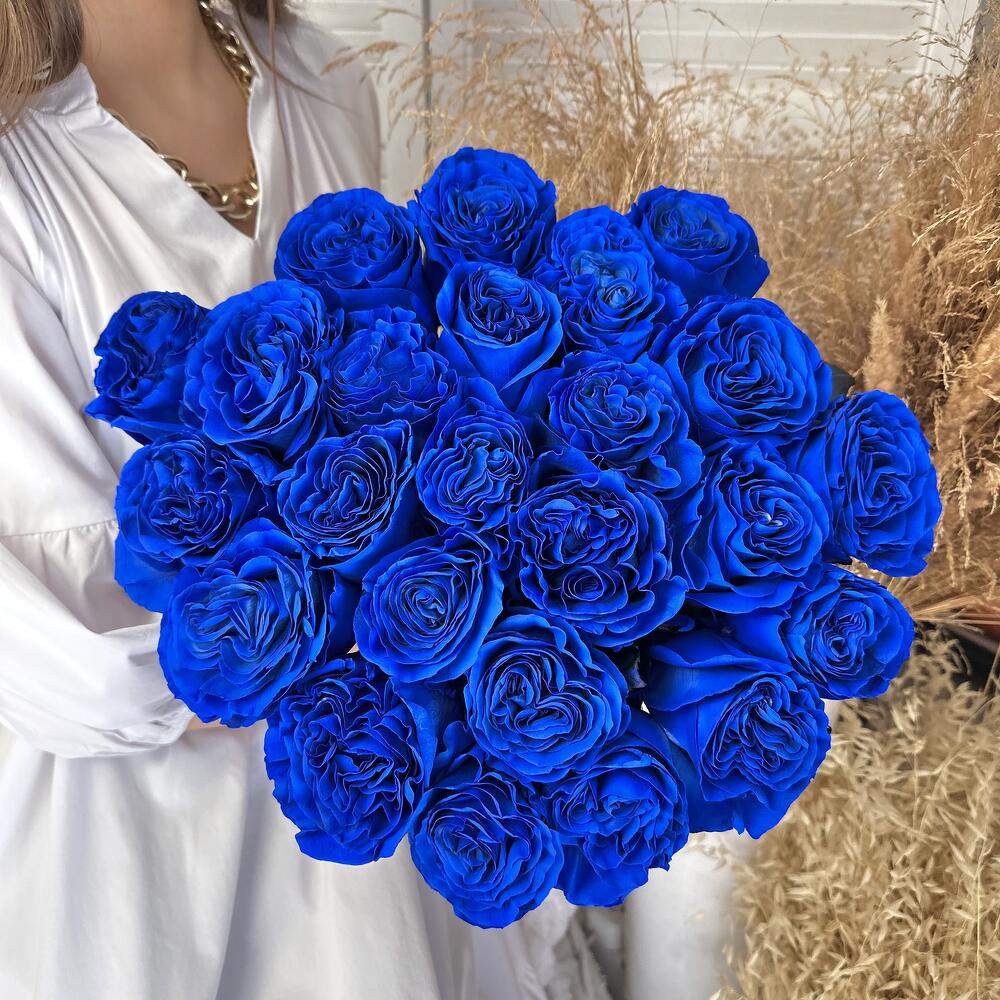 23 синие розы Премиум Эквадор