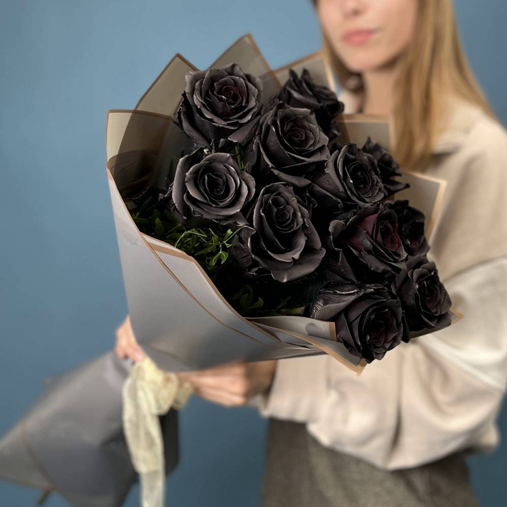 Букет из 11 чёрных роз Эквадор