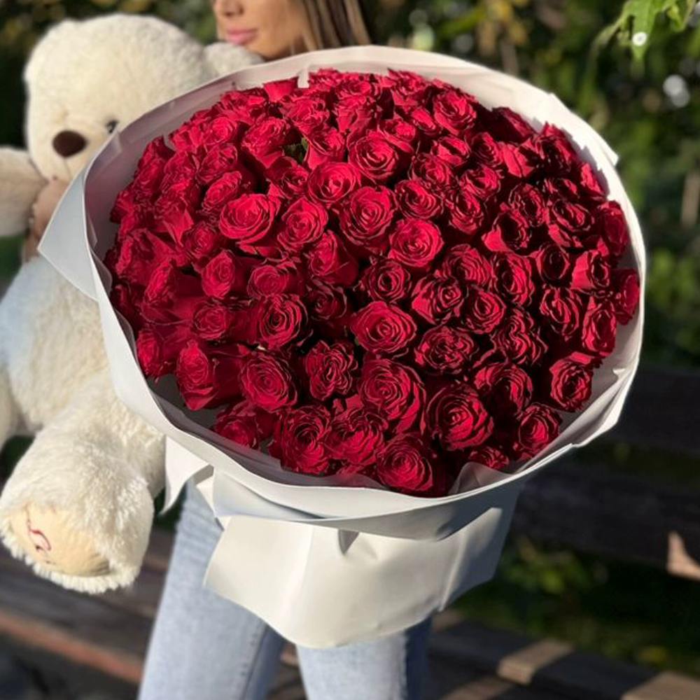 Акция! Букет из 101 красной розы