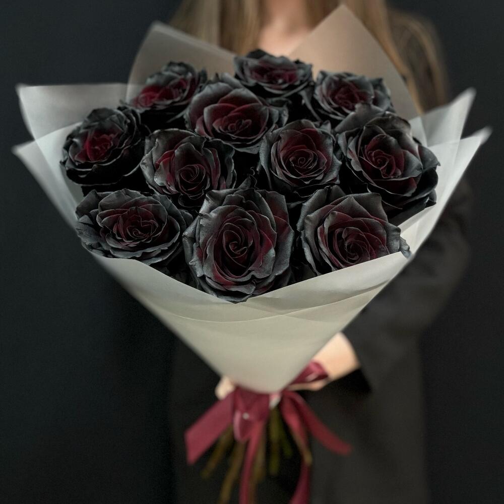 Букет из 11 чёрных роз Эквадор