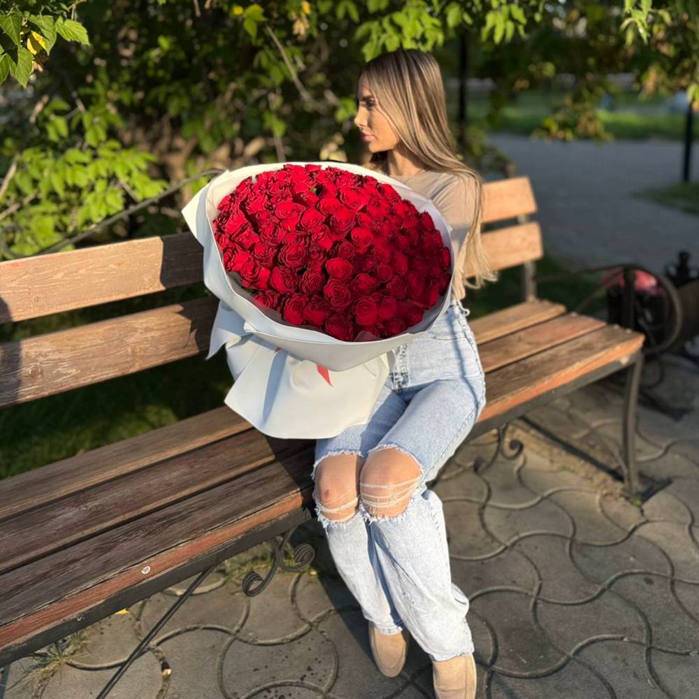 Акция! Букет из 101 красной розы