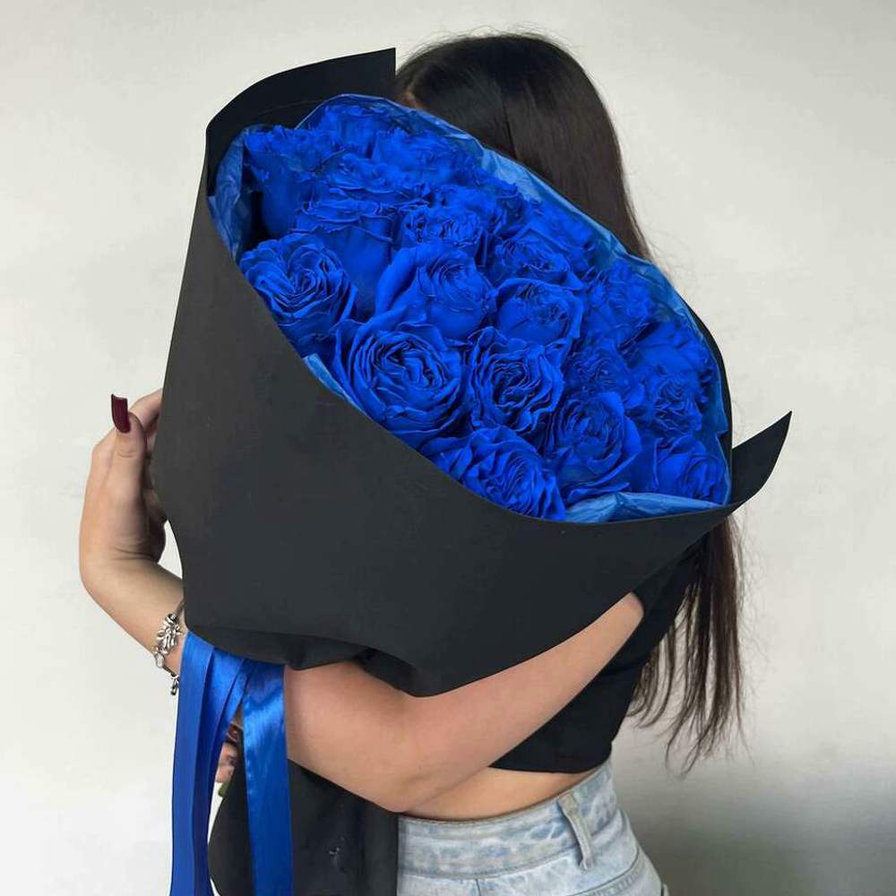 25 синих роз Эквадор