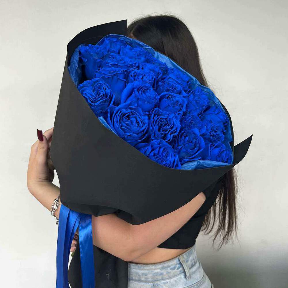 25 синих роз Эквадор