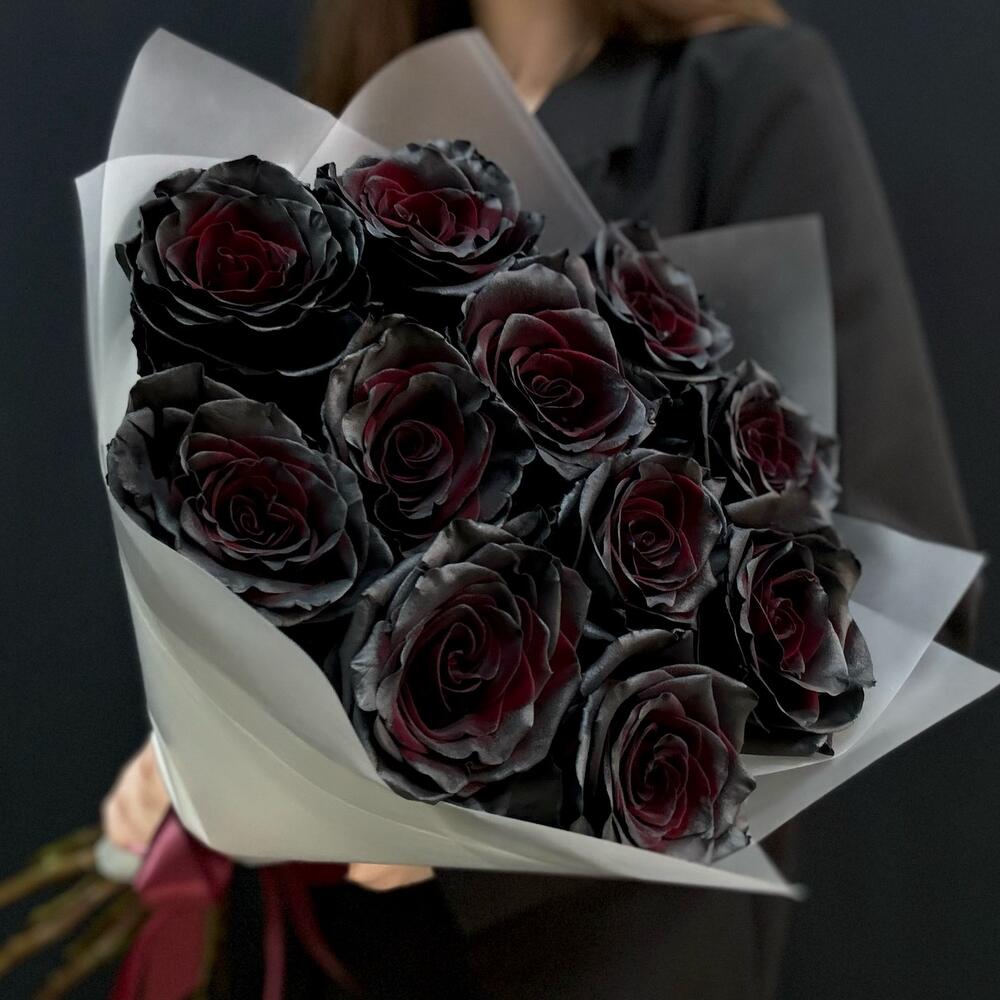 Букет из 11 чёрных роз Эквадор
