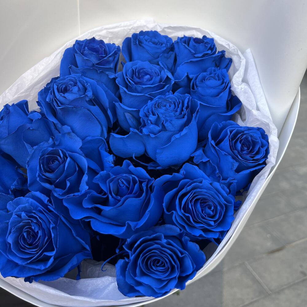 15 синих роз Эквадор