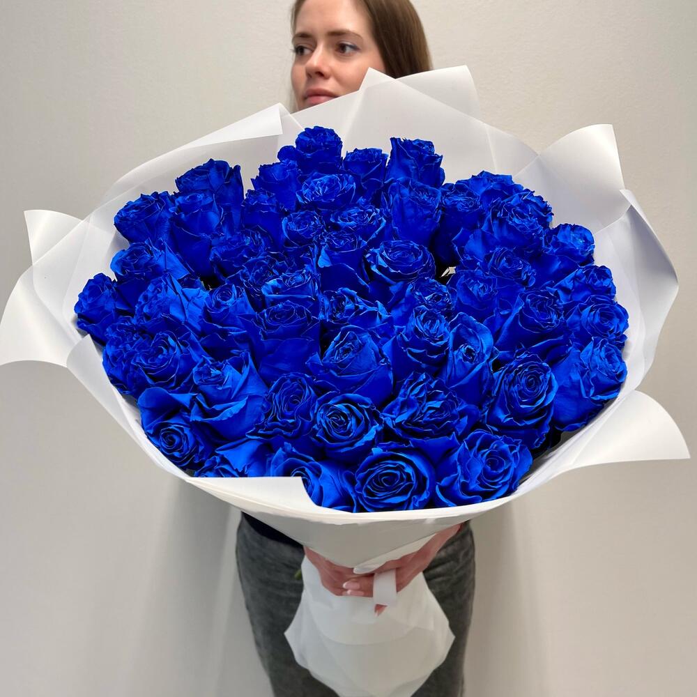 51 синяя роза Эквадор