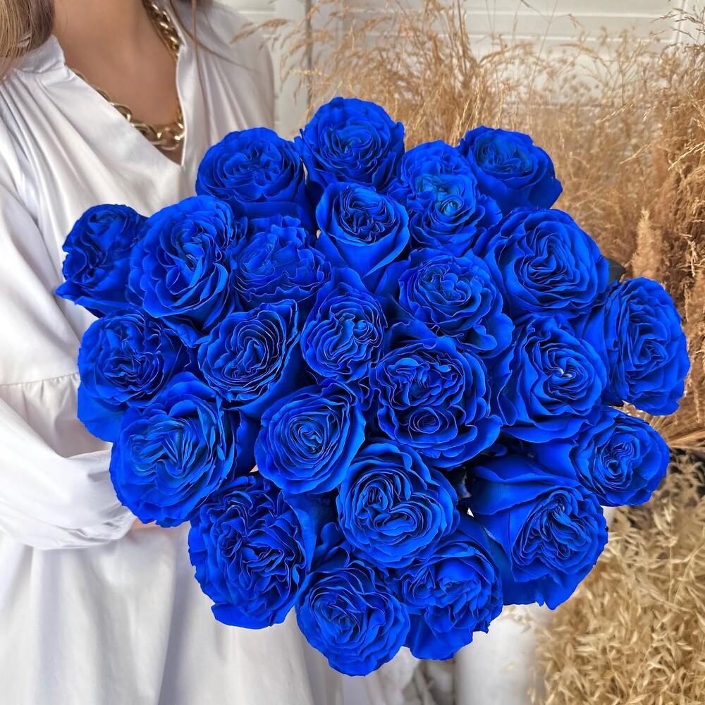 23 синие розы Премиум Эквадор