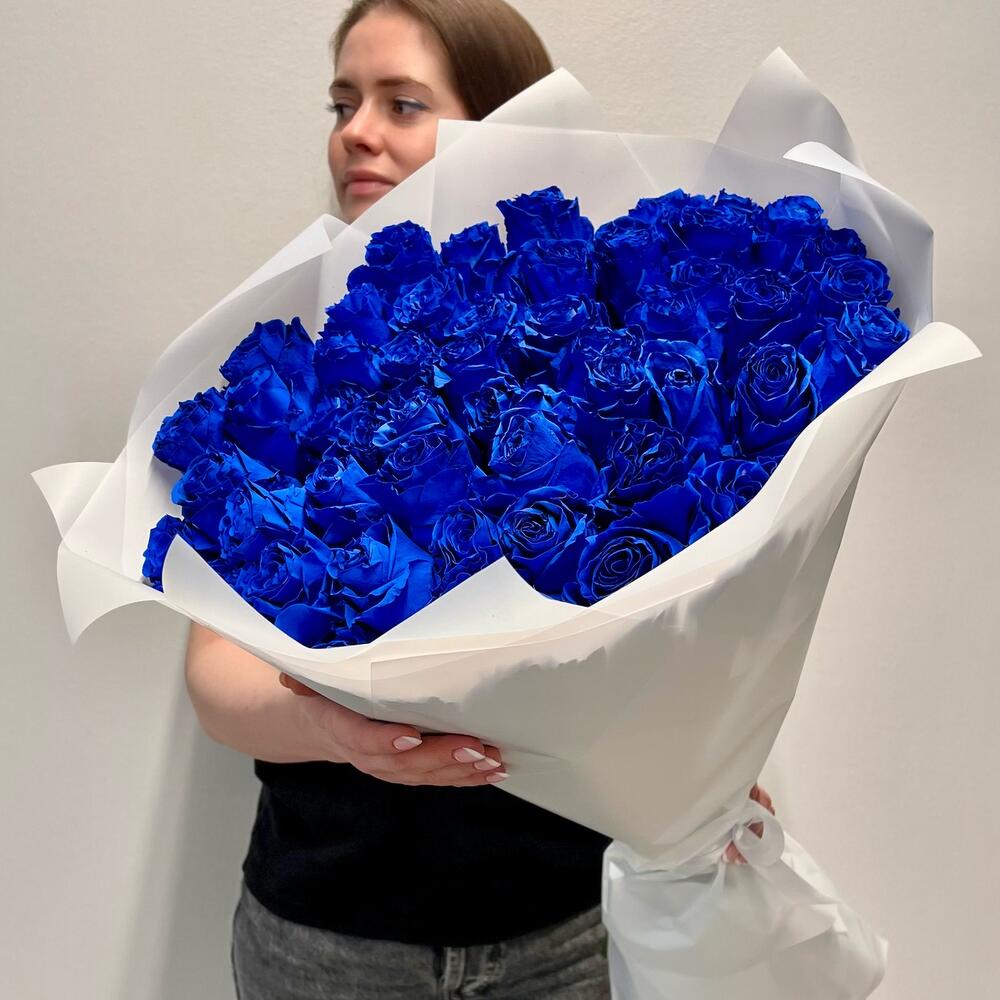 51 синяя роза Эквадор