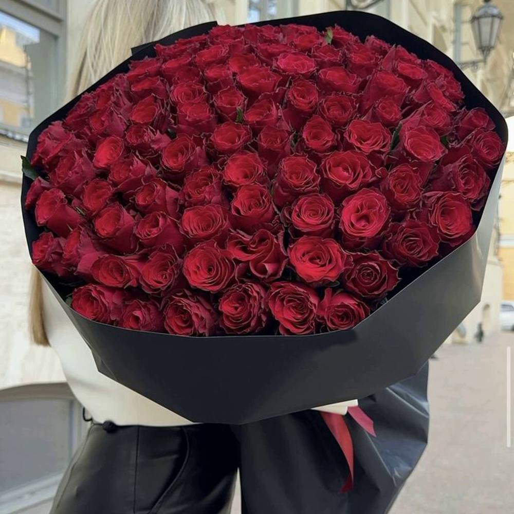 Акция! Букет из 101 красной розы Премиум