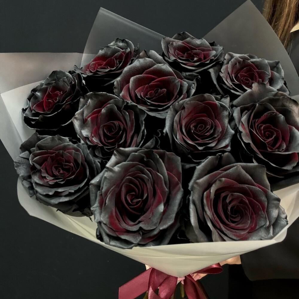 Букет из 11 чёрных роз Эквадор