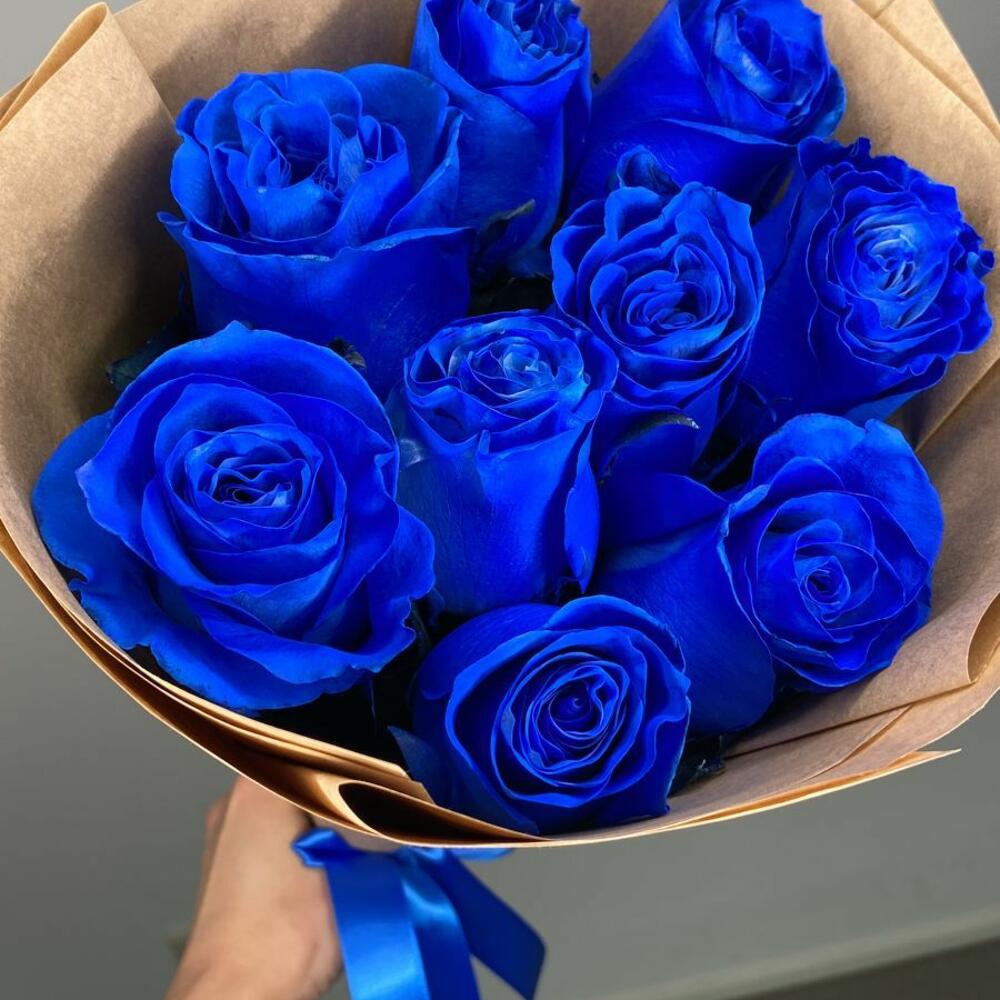 9 синих роз Эквадор