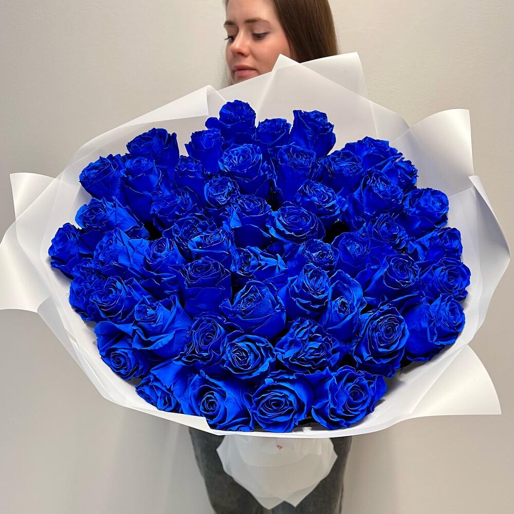 51 синяя роза Эквадор