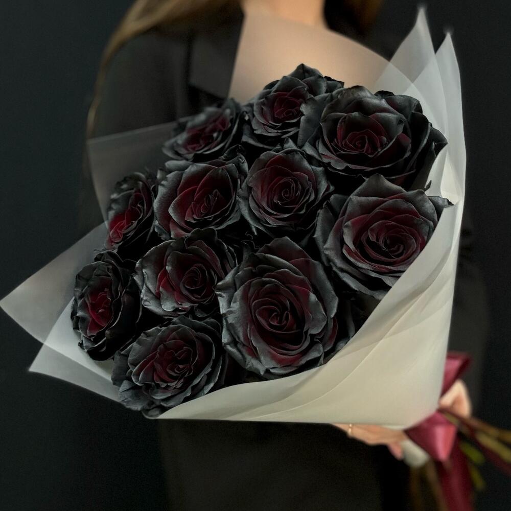 Букет из 11 чёрных роз Эквадор