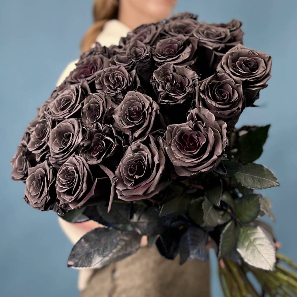 Букет из 35 черных роз Эквадор