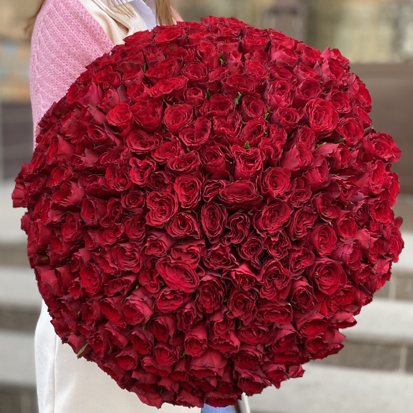 301 красная роза 50 см.