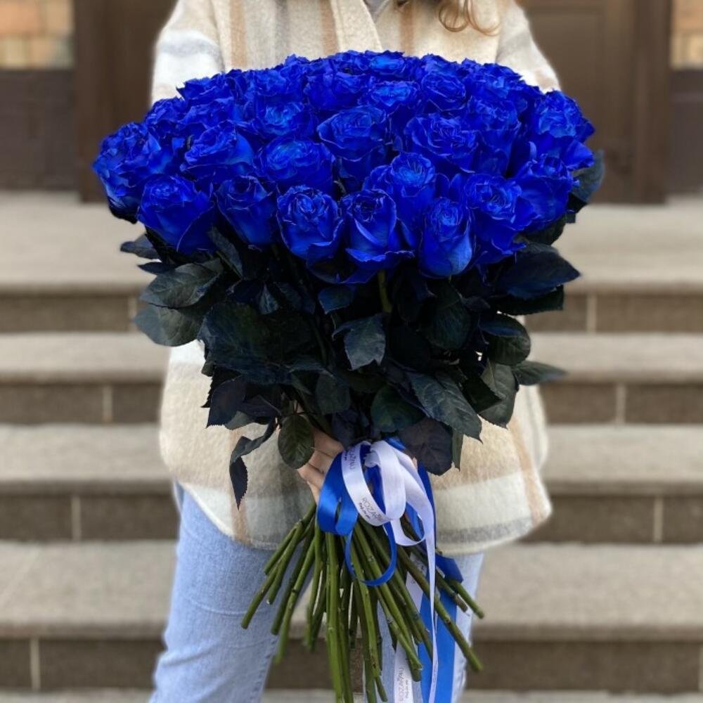 51 синяя роза Эквадор