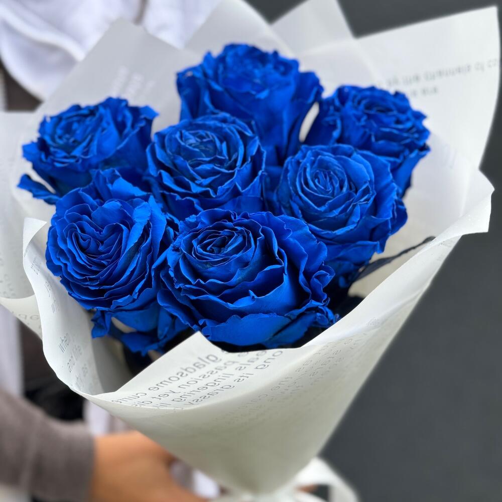 7 синих роз Эквадор