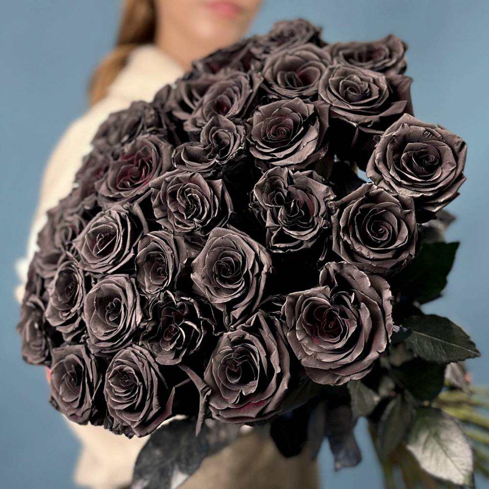 Букет из 35 черных роз Эквадор